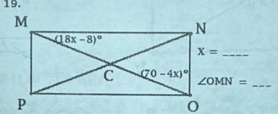 X= _
_ ∠ OMN=