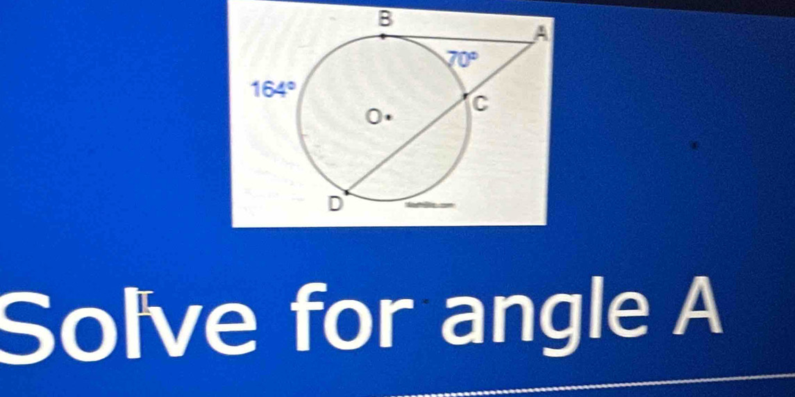 Solve for angle A