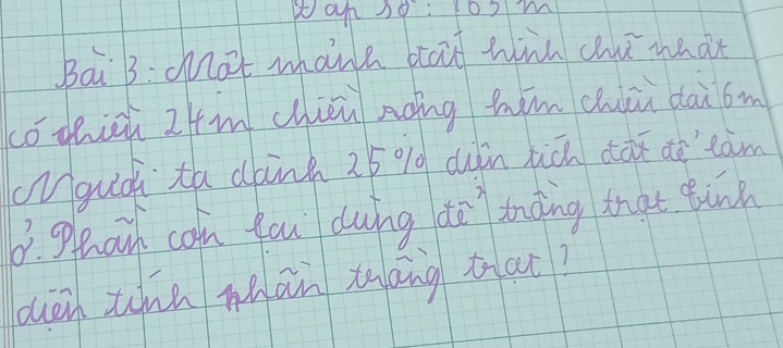 pn 30: 03m
Bai 3: chat manh dat hin chui what 
có thic zm chièn nàing him chiāi dài bm 
quái th dành 2500 dun jiǔn dà ao tam 
6. 9hah con tou duing do tnoing that qinh 
dài thǐ mhān tāng tat?