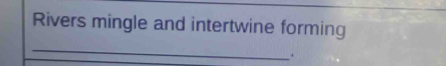 Rivers mingle and intertwine forming 
_ 
.