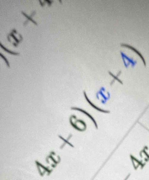 (1)
(x+4)
(2+6) A