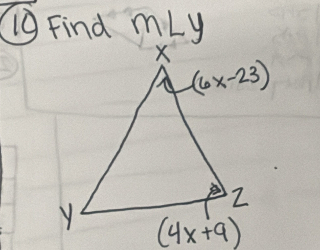 Find m∠ y