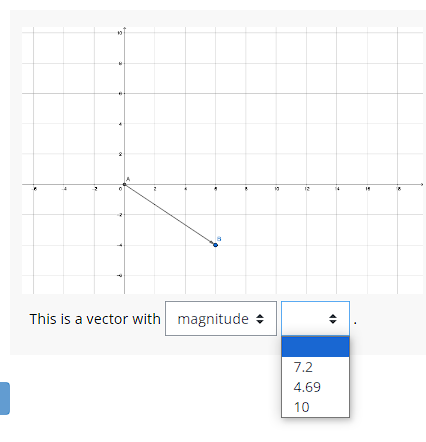 This is a vector with magnitude
7.2
4.69
10