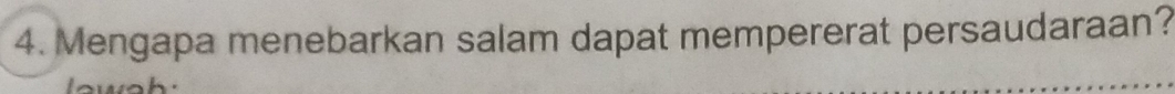 Mengapa menebarkan salam dapat mempererat persaudaraan?