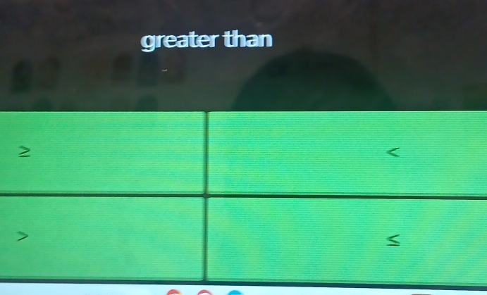 greater than