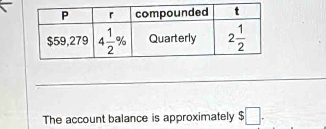 The account balance is approximately $□ .