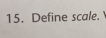 Define scale.