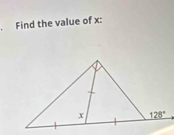 Find the value of x: