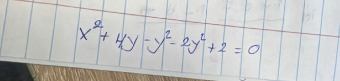 x^2+4y-y^2-2y^2+2=0