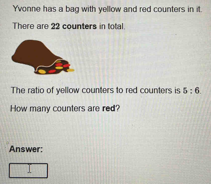 Solved: Yvonne has a bag with yellow and red counters in it. There are ...