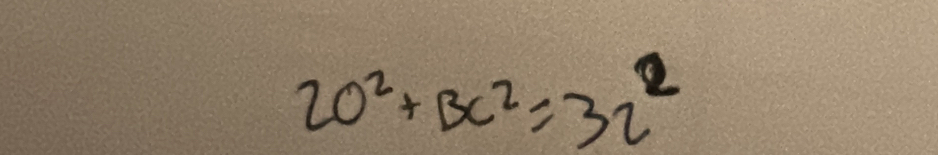 20^2+BC^2=32^2