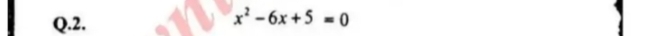 x^2-6x+5=0