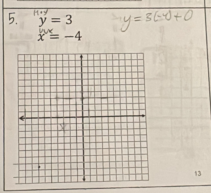 y=3
x = -4
13