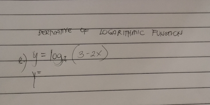 RITmIC FUNO
y=log _7(3-2x)
y=