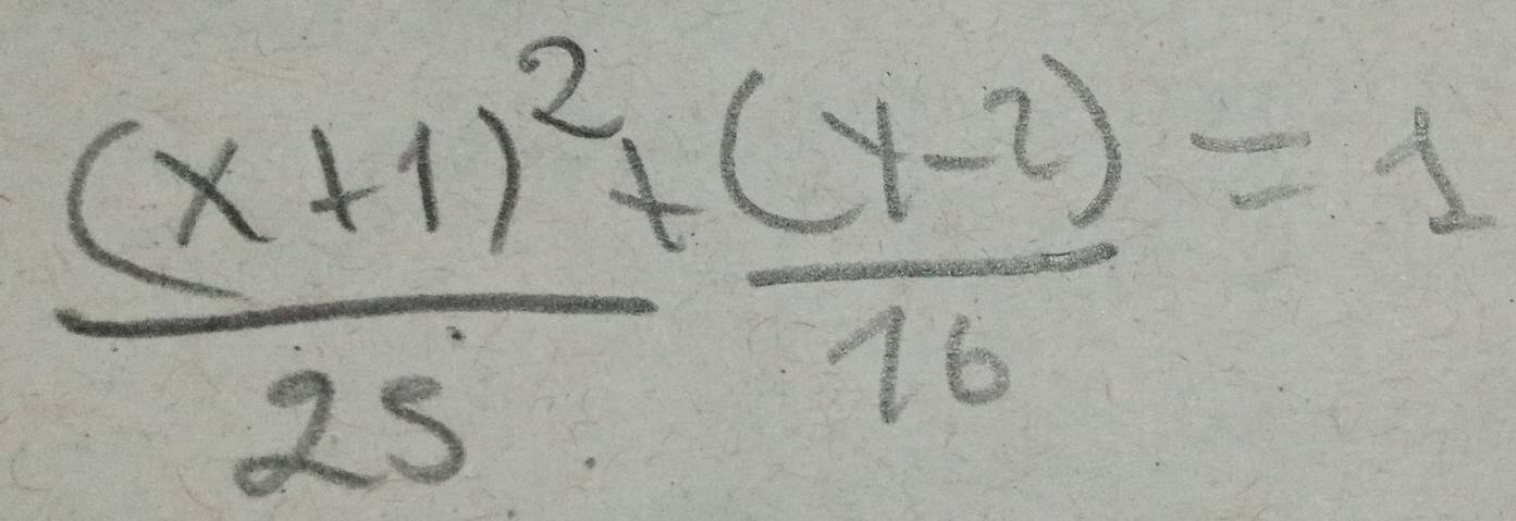 frac (x+1)^225+ ((y-2))/16 =1