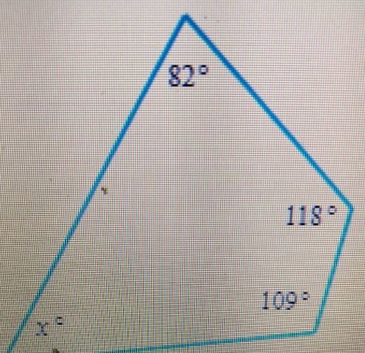 82°
`
118°
109°
x°