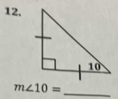 m∠ 10= _