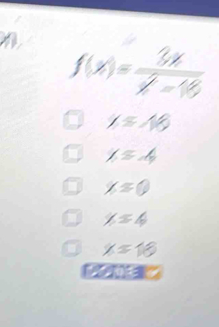 f(x)= 3x/x-18 
x=16
x=4
x=0
x=4
x=16
∠ a)30