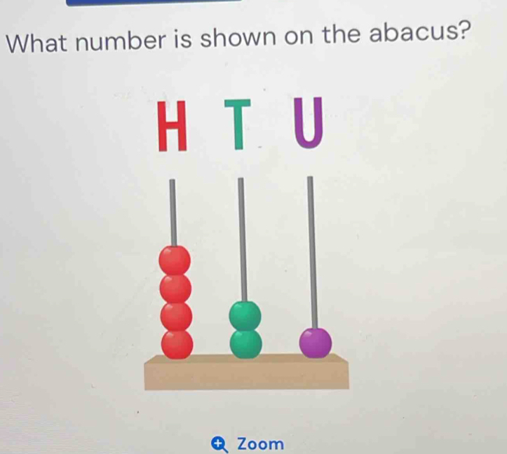 What number is shown on the abacus? 
H 
Zoom