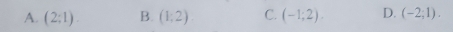 A. (2:1). B. (1,2) C. (-1;2). D. (-2;1).