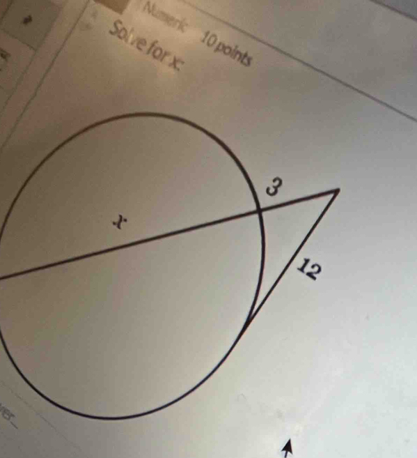 N'umeric' 10 points 
Solve for x
_