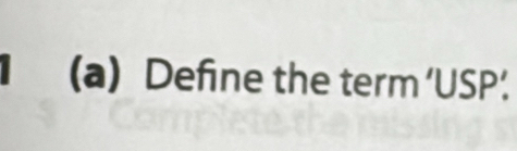 Define the term ‘USP’