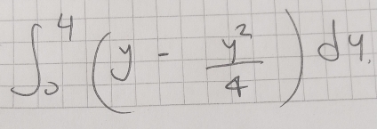 ∈t _0^(4(y-frac y^2)4)dy