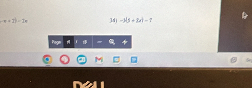 (-n+2)-2n 34) -3(5+2x)-7
Page I