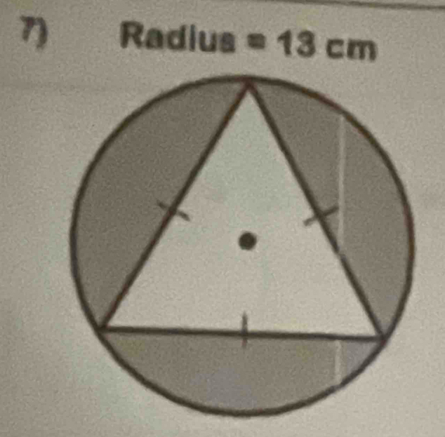 R adius =13cm