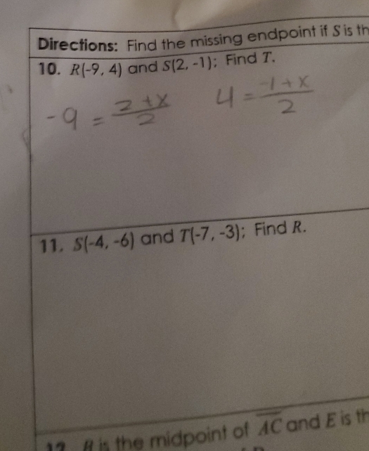 is th
17  is the midpoint of s th