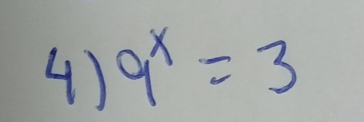 9^x=3