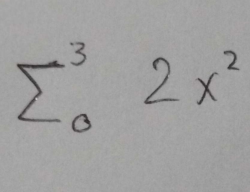 sumlimits^3_02x^2