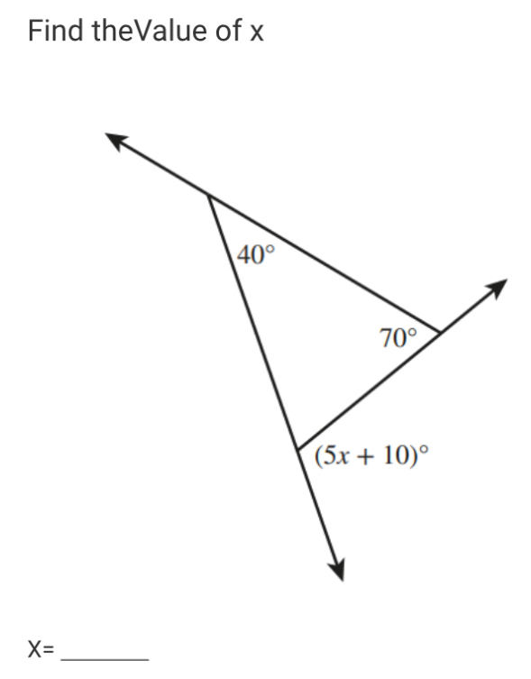 Find theValue of x
_ X=