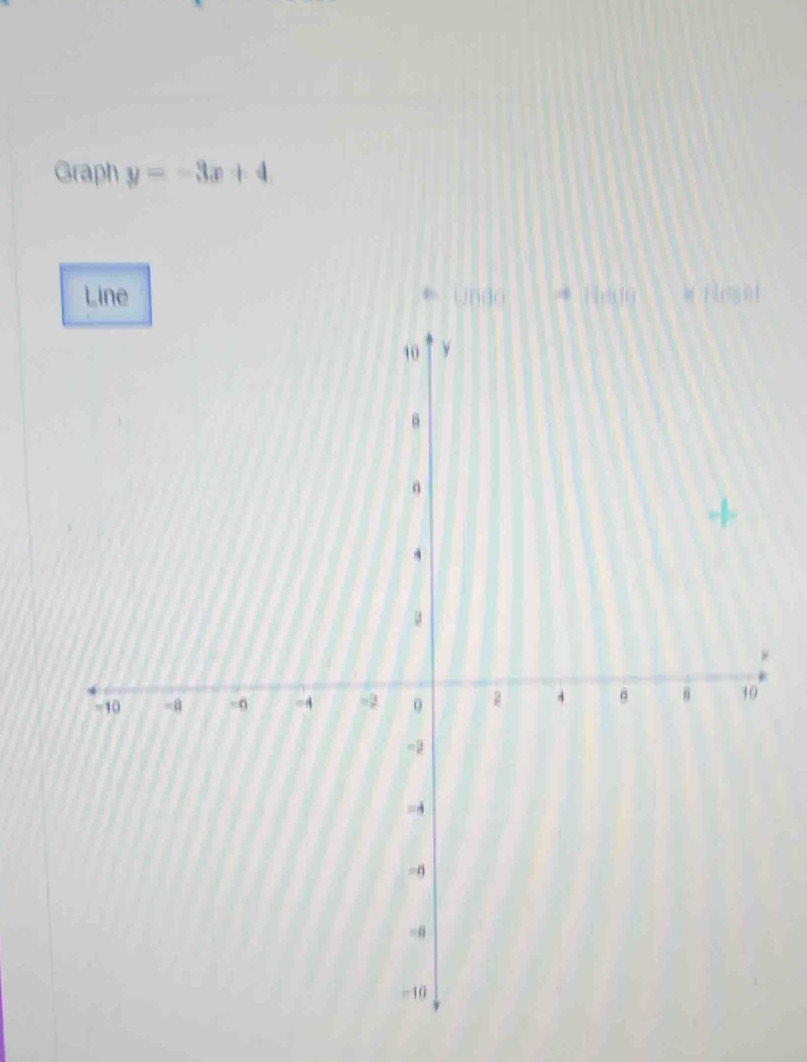 Graph y=-3x+4
Line Undo Hedn