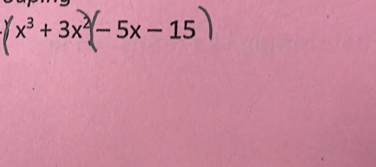 x³+ 3x² − 5x − 15