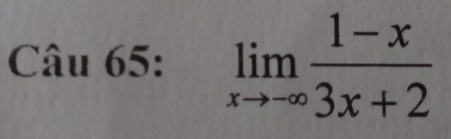 limlimits _xto -∈fty  (1-x)/3x+2 