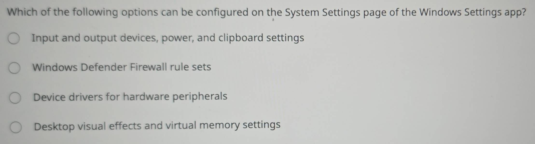Solved: Which of the following options can be configured on the System ...