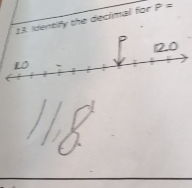 Identify the decimal for P=