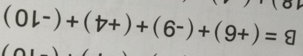 (0l^-)+(t+)+(6-)+(9+)=8