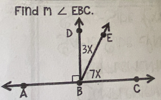 Find m∠ EBC.