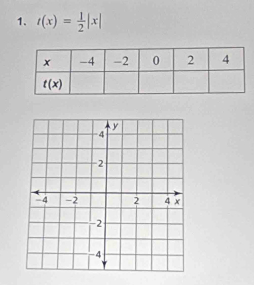 t(x)= 1/2 |x|