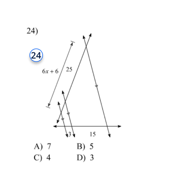 2
A) 7 B) 5
C) 4 D) 3