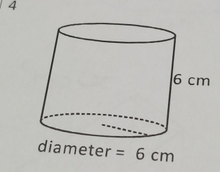 diameter =6cm