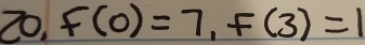 F(0)=7, F(3)=1