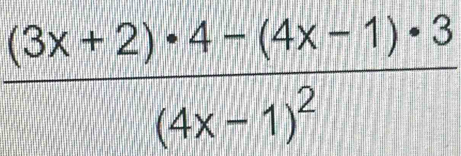 frac (3x+2)· 4-(4x+1)· 3(4x-1)^2