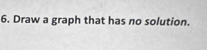 Draw a graph that has no solution.