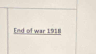 End of war 1918