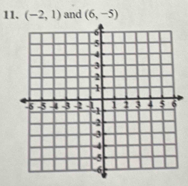 (-2,1) and (6,-5)