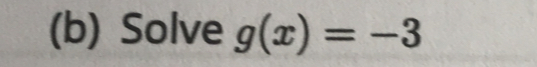 Solve g(x)=-3