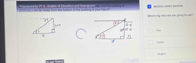 Solved: Trigonometry Pt.3 , Angles of Elevation and Depressiones, and ...
